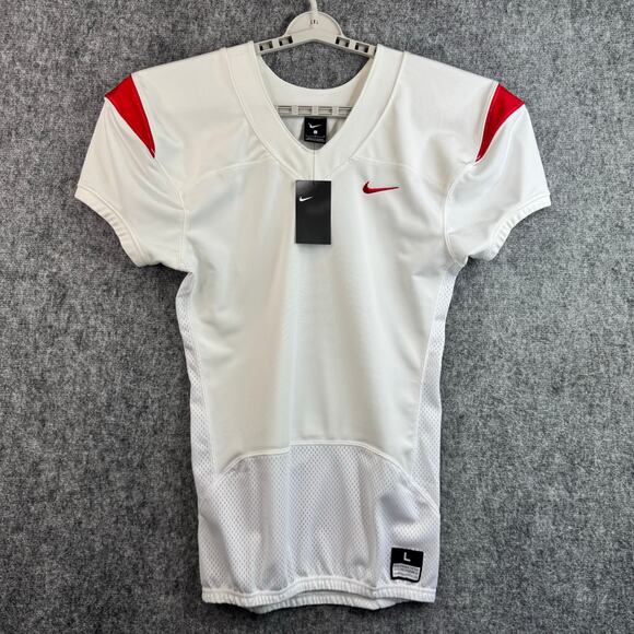 Nike Vapor Pro Football Training Jersey Men's Large White Red 845929-109 - Picture 1 of 8